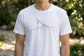 T-shirt Punta Marina Pavone | Maglietta Unisex Bianca