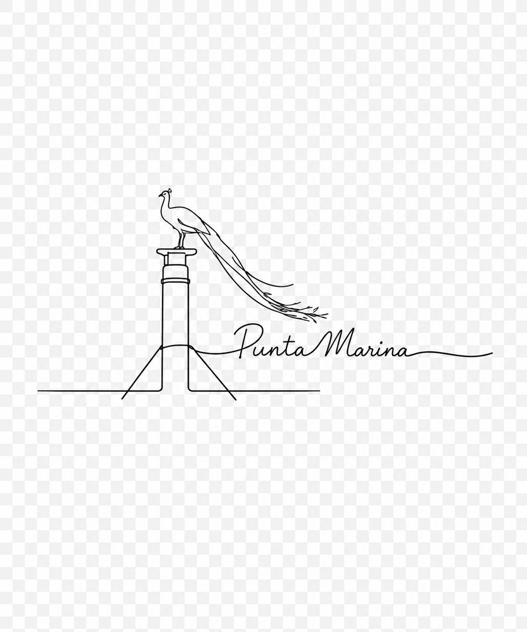 T-shirt Punta Marina Pavone | Maglietta Unisex Bianca